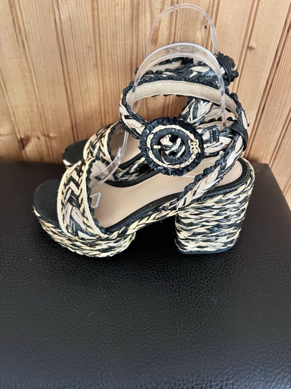 Sam Edelman Iliana Platform Sandal Woven Braided block heel Size 7 Strappy - Picture 5 of 11